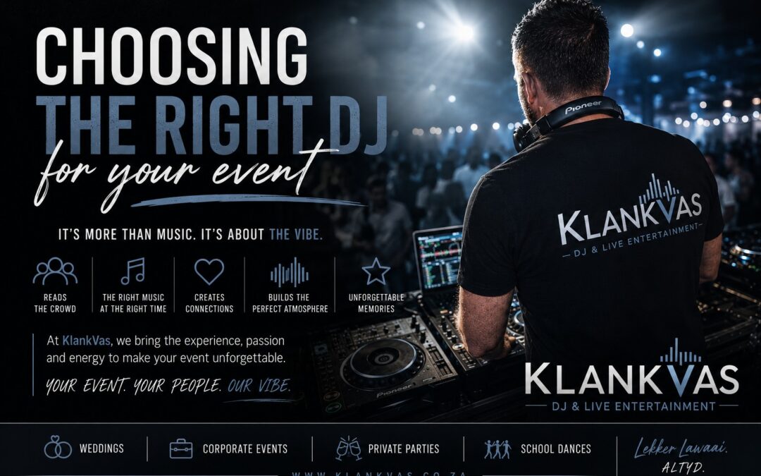 Choosing the right DJ is about more than just music… it’s about the vibe.